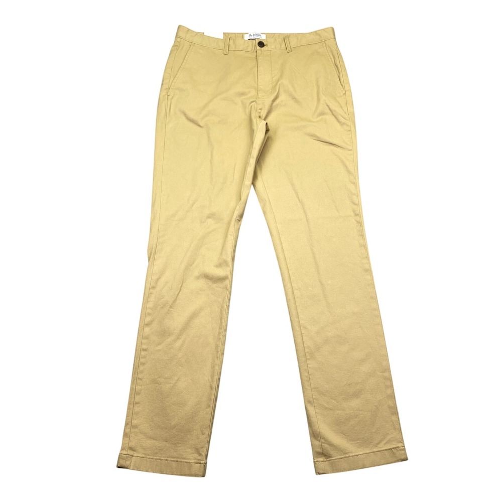 Original Penguin Mens Slim Fit Stretch Chino Pants Khaki Beige 32x32 NEW